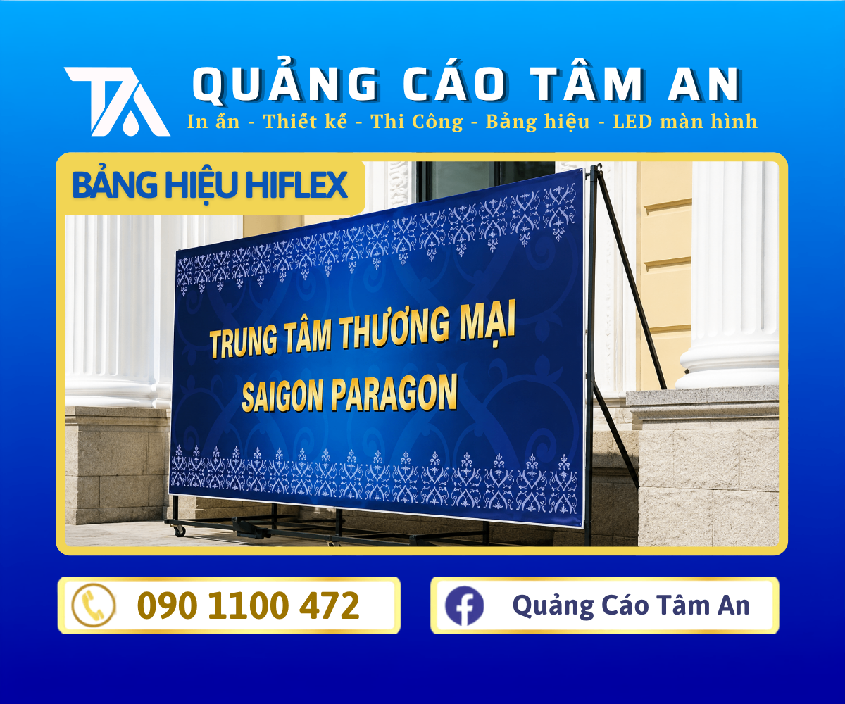 Mẫu bảng hiệu Hiflex Quảng Cáo Tâm An