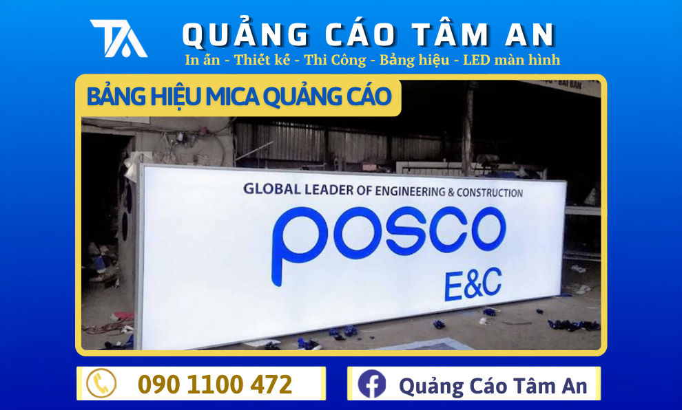 Bảng hiệu mica quảng cáo
