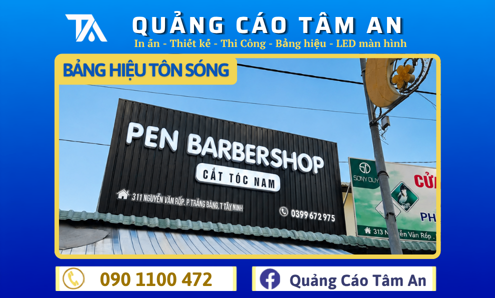 Bảng hiệu tôn sóng