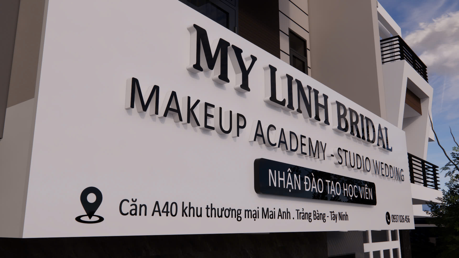 Bảng hiệu Alu chữ nổi Thumbnail 3