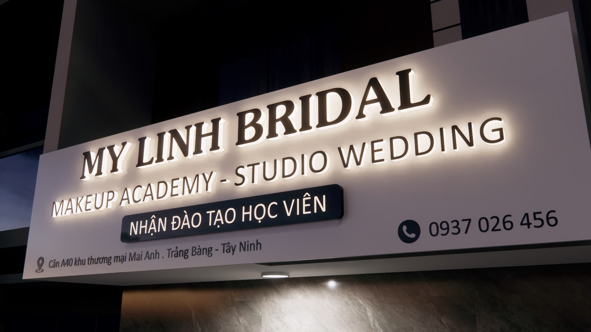 Bảng hiệu Alu chữ nổi Thumbnail 2