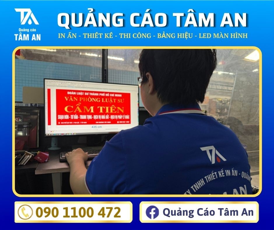 Quy trình thiết kế bảng hiệu tại Quảng Cáo Tâm An