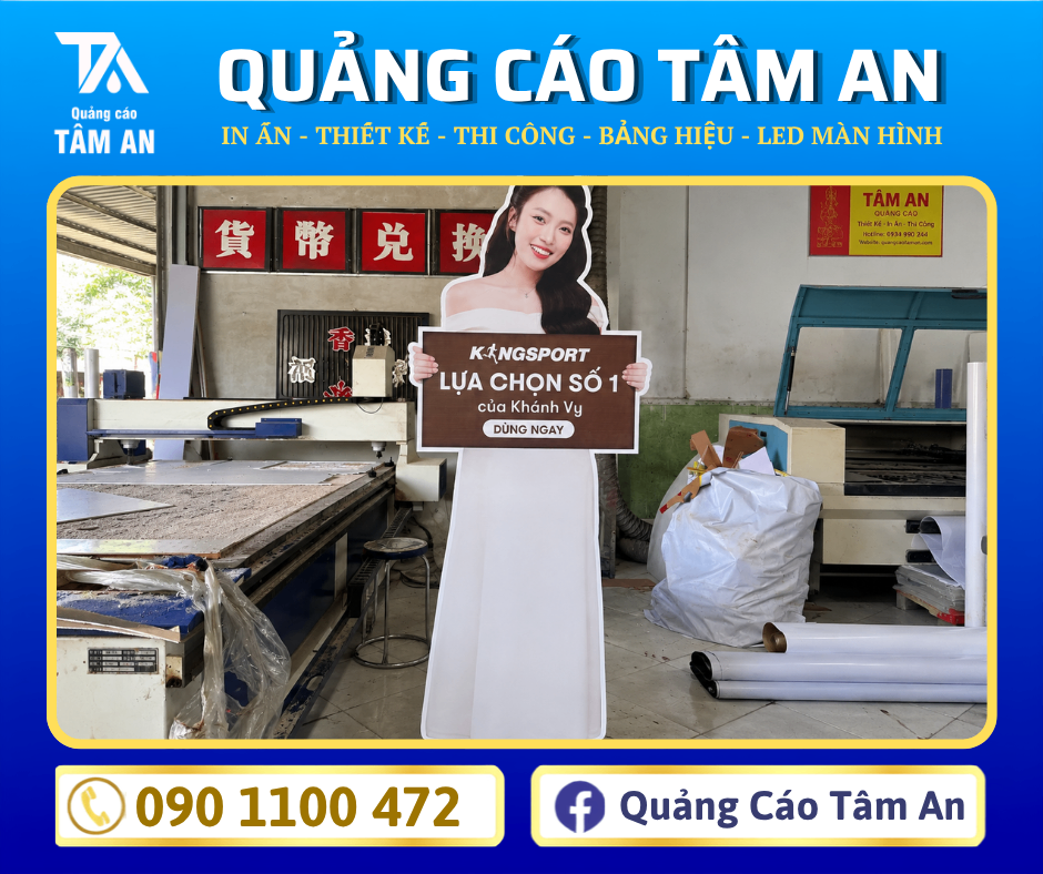 Mẫu standee quảng cáo được thực hiện tại Quảng Cáo Tâm An