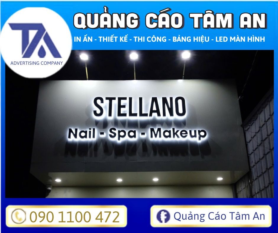 Hình: Mẫu bảng quảng cáo dịch vụ STELLANO phong cách tối giản