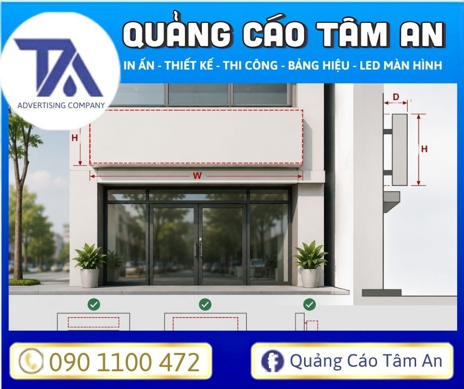 Quy định kích thước bảng hiệu