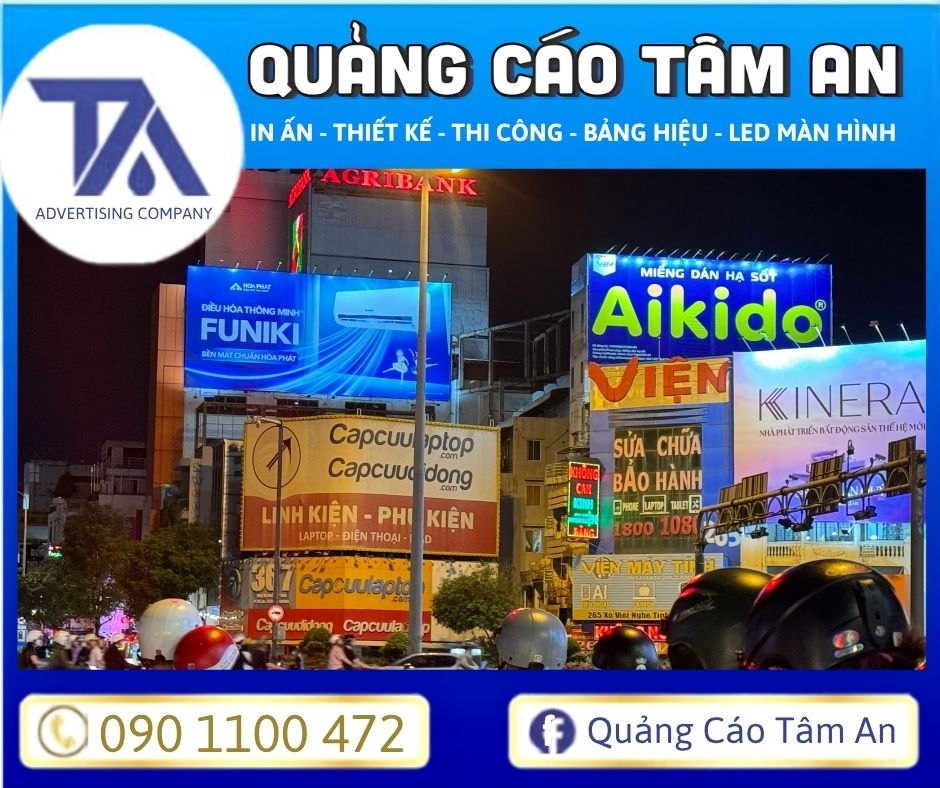 Vị trí thi công bảng hiệu an toàn với công trình lân cận