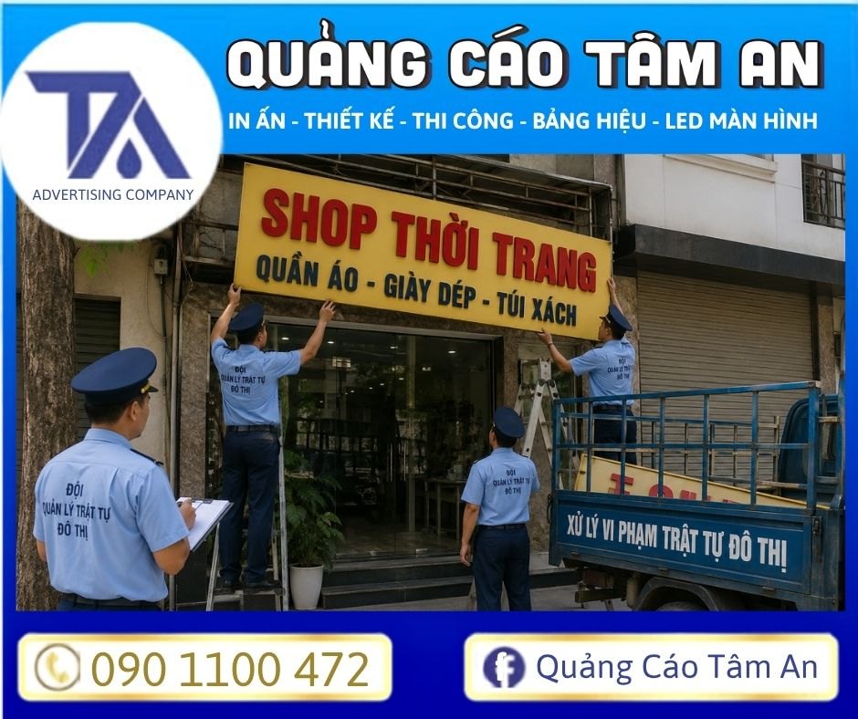 Xử phạt bảng hiệu sai quy định theo Nghị định 38/2021NĐ-CP
