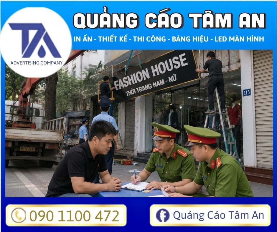 xử lý vi phạm bảng hiệu sai thông tin