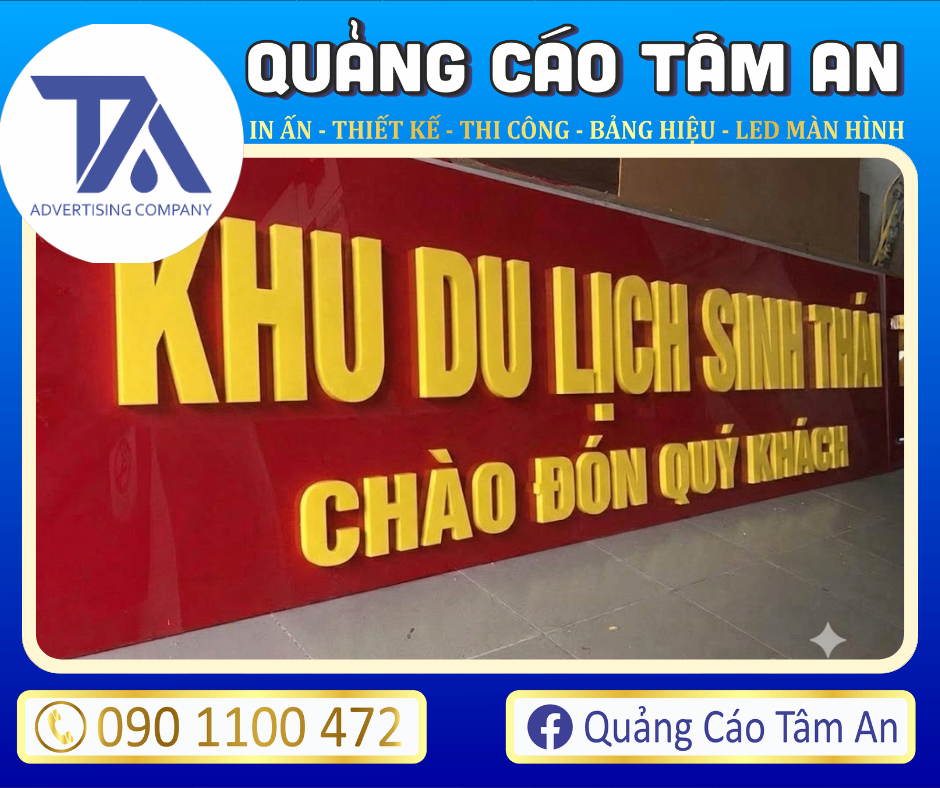 Bảng hiệu du lịch nền Alu
