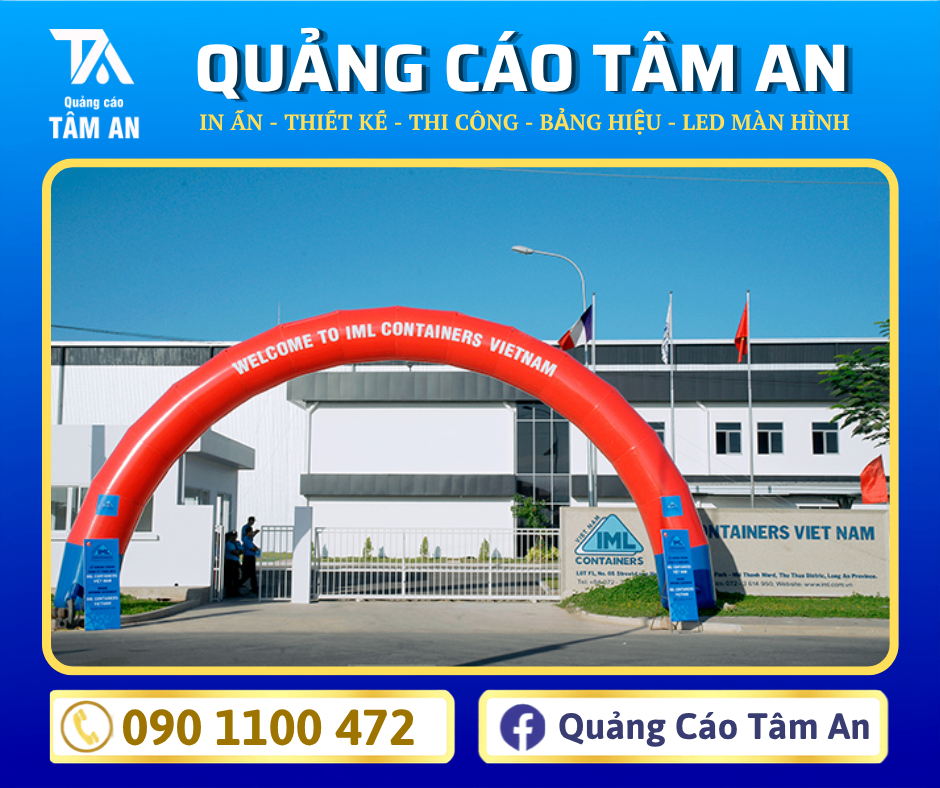 Cổng chào nổi bật cho ngày khai trương