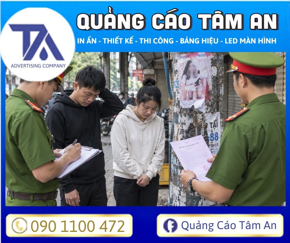 Mức phạt hành vi dán tờ rơi quảng cáo lên cột điện