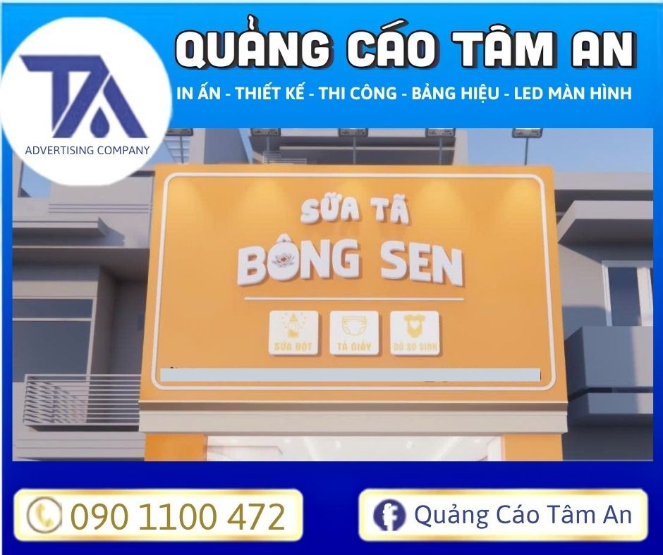 phương án đặt bảng hiệu quảng cáo trước cơ sở