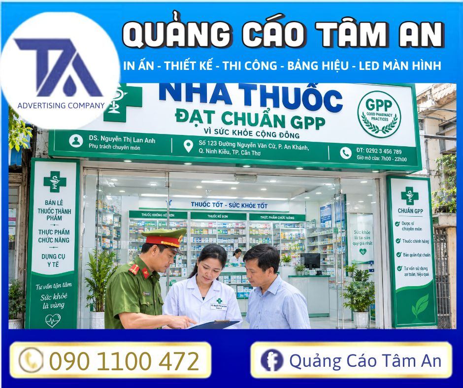 Bảng hiệu nhà thuốc cần các thông tin gì