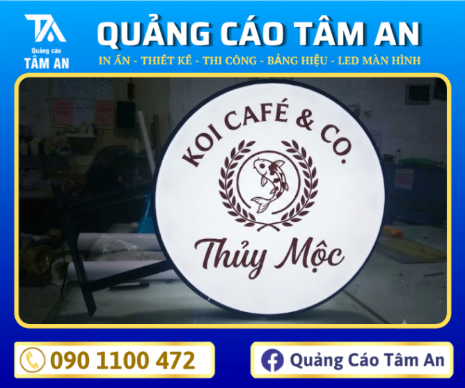 Bảng hiệu hộp đèn cafe