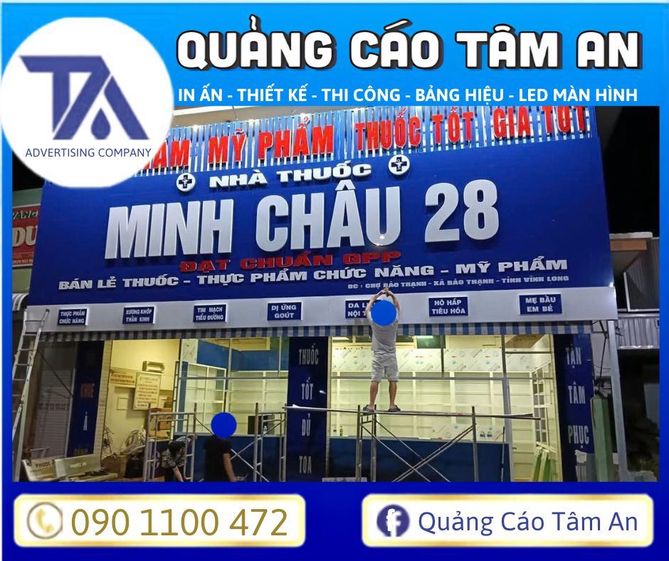 Thiết kế và thi công đảm bảo quy định bảng hiệu nhà thuốc