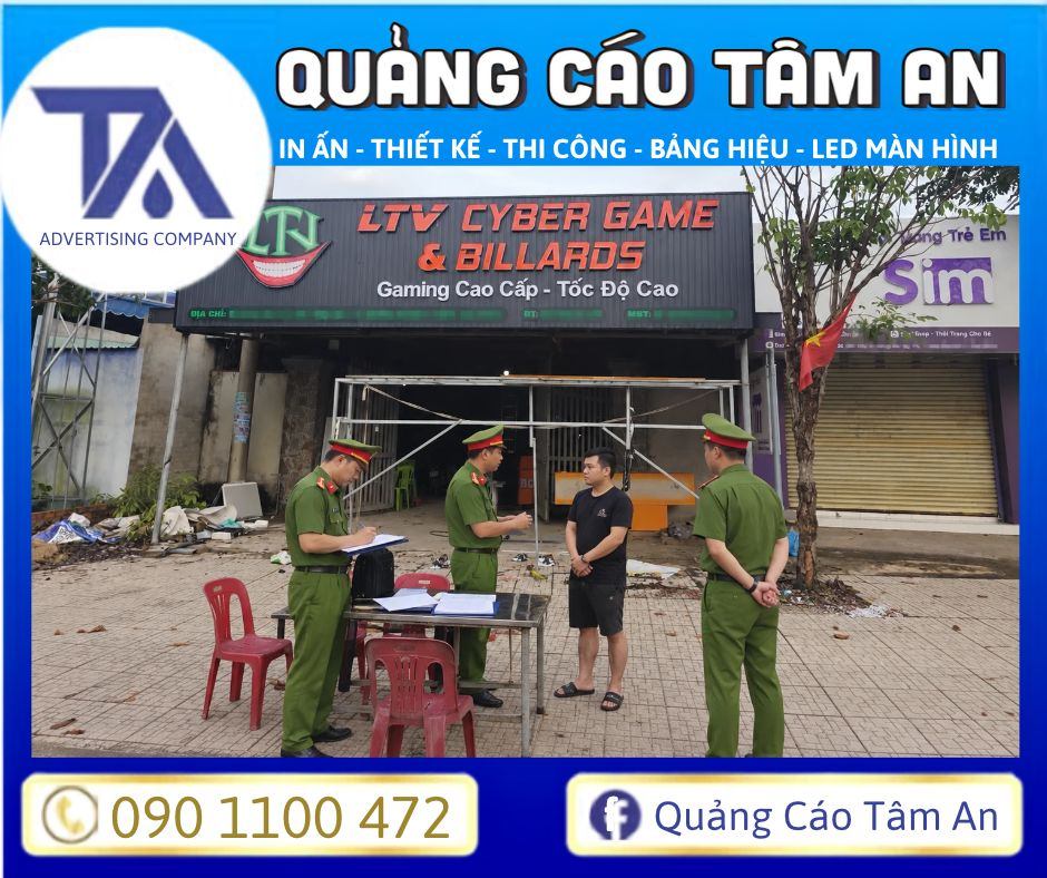 Mức phạt bảng hiệu quán net sai quy định