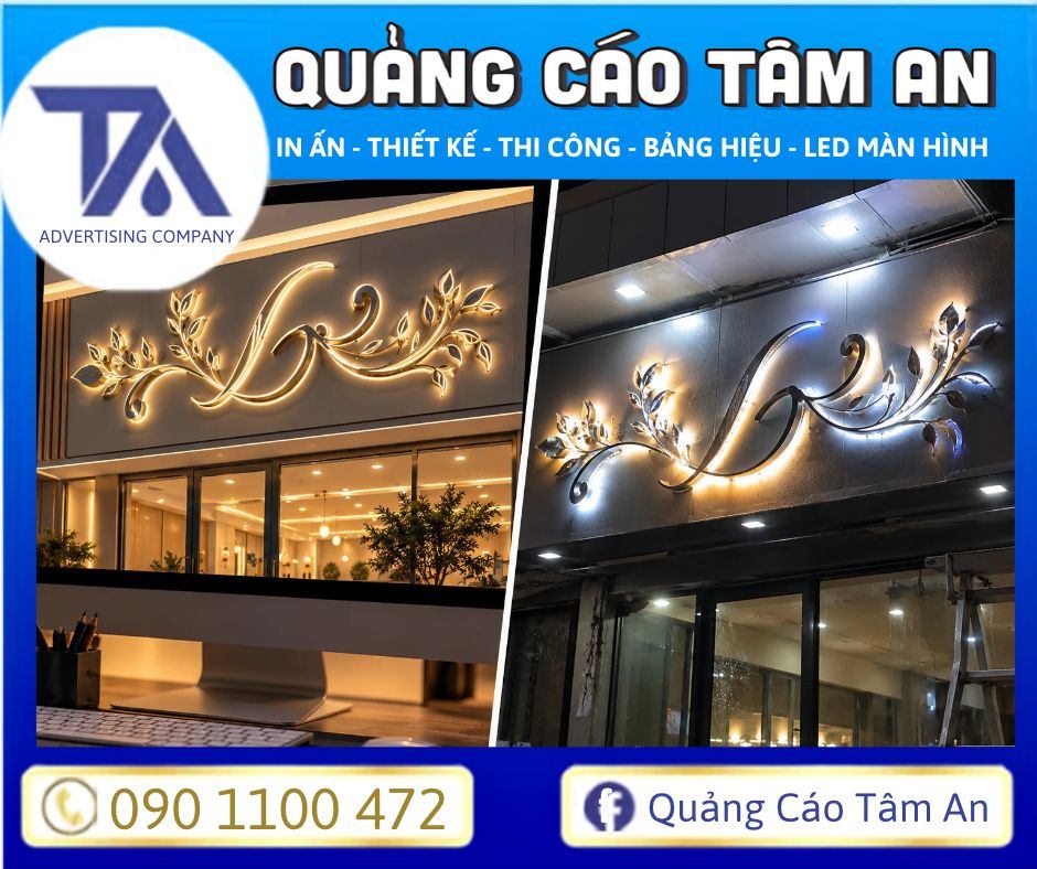 Chú ý chọn font chữ để bảng hiệu đẹp như thiết kế