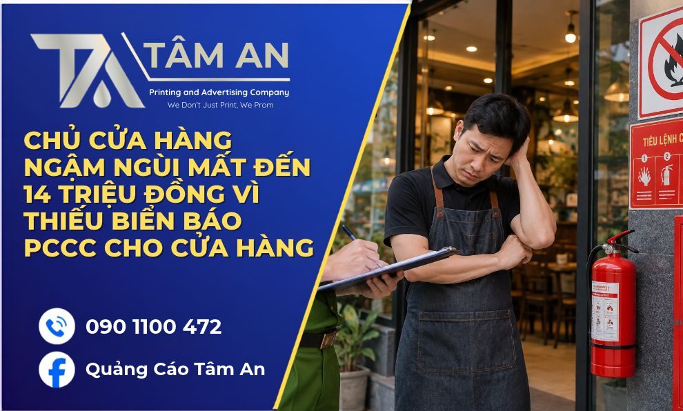 Chủ cửa hàng ngậm ngùi mất đến 14 triệu đồng vì thiếu biển báo PCCC cho cửa hàng