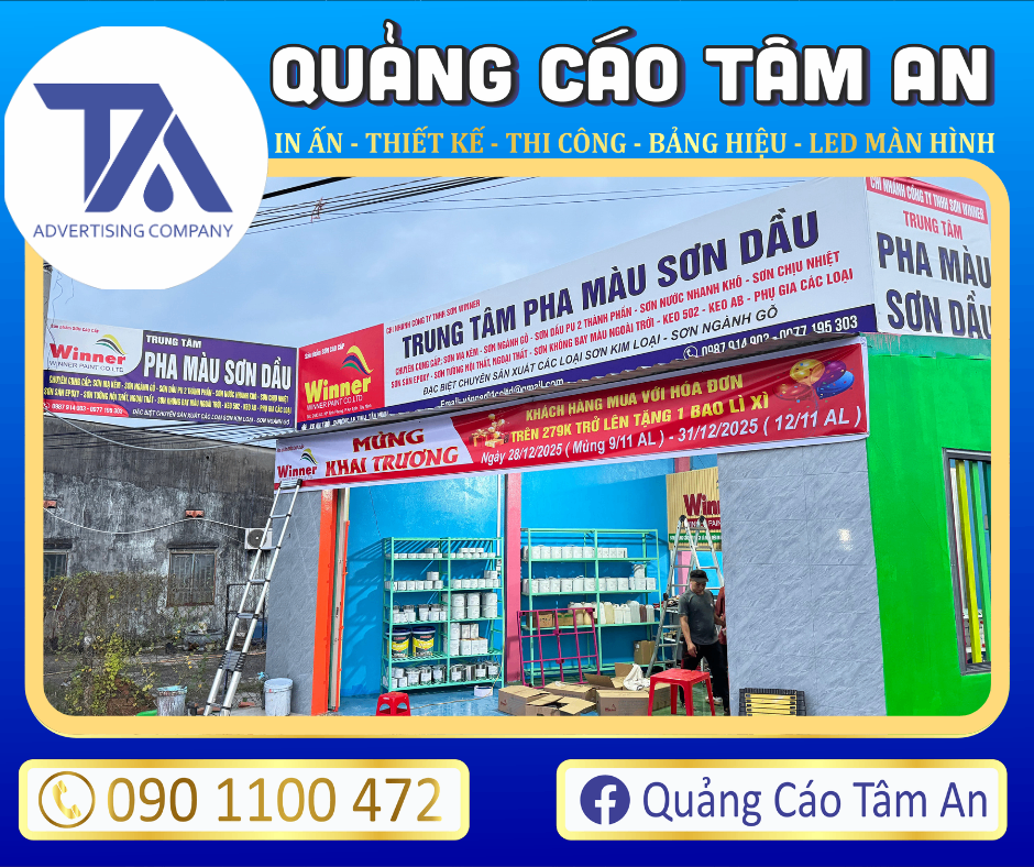 Băng rôn khai trương bạt Hiflex