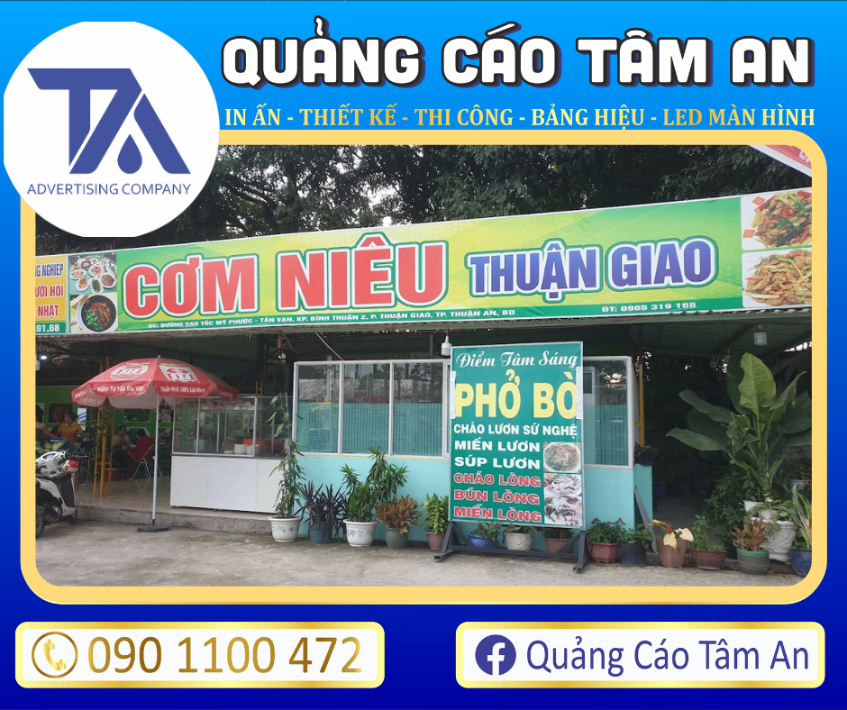 Bảng hiệu quán ăn bạt Hiflex