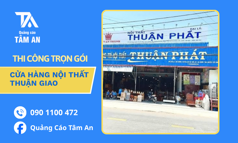 Dịch vụ làm bảng hiệu nội thất Thuận Giao