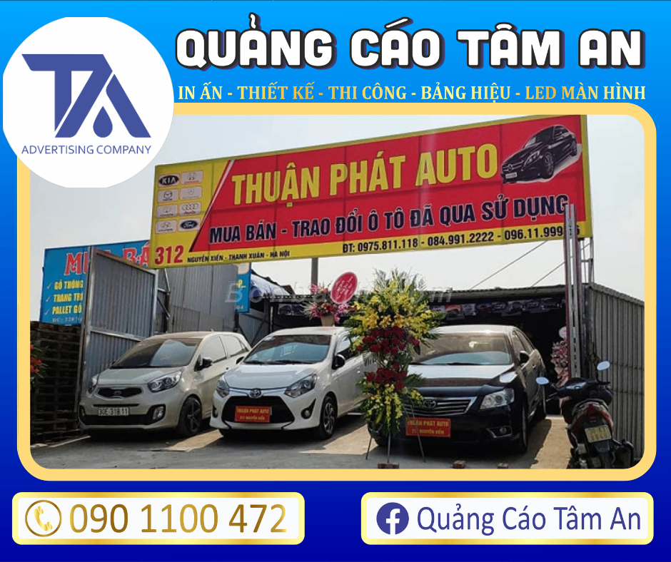 Bảng hiệu showroom bạt Hiflex