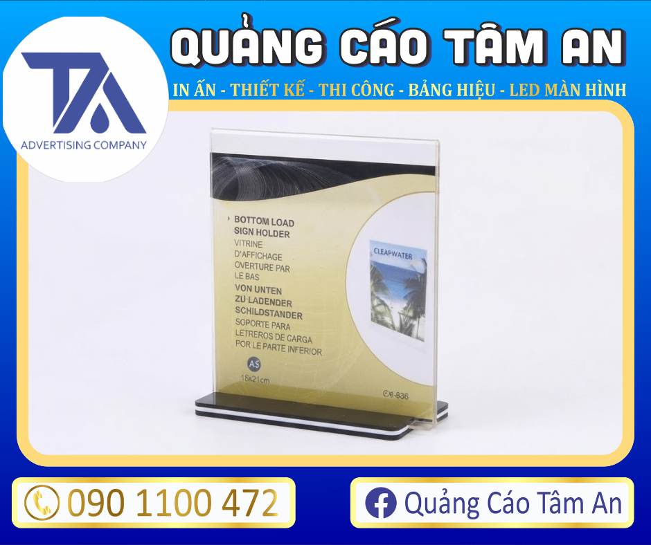Standee Mica để bàn