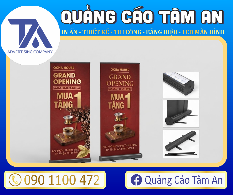 Mẫu Standee cuốn nhôm