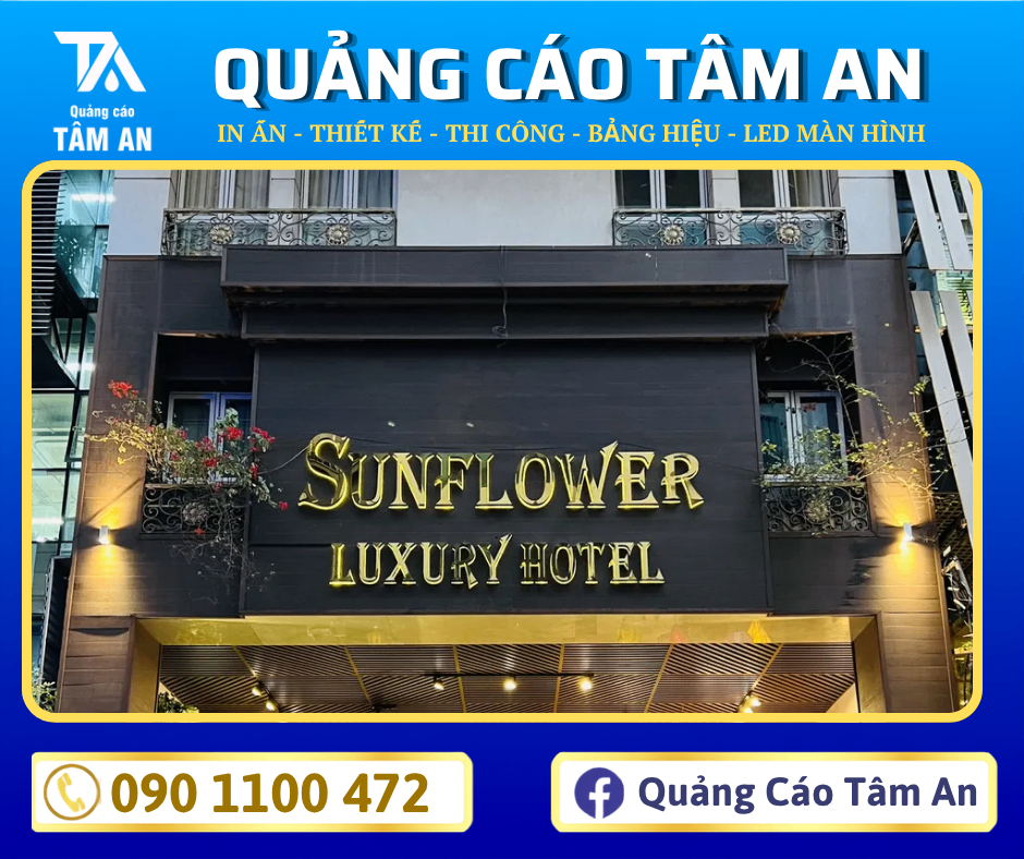 Chữ inox vàng gương cho nhà hàng và khách sạn