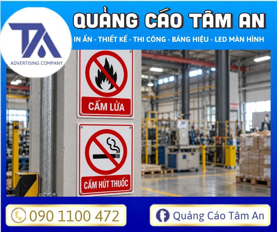 Treo Biển Cấm lửa và Cấm hút thuốc để cảnh báo khu vực nhạy cảm với lửa