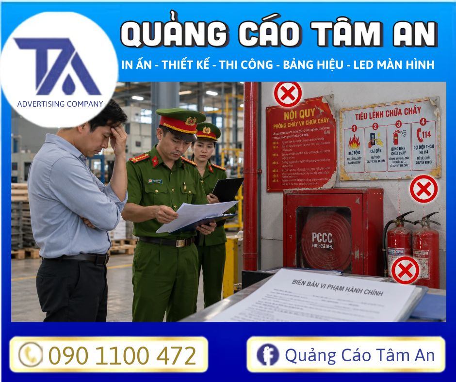 Các trường hợp biển PCCC bị xư phạt