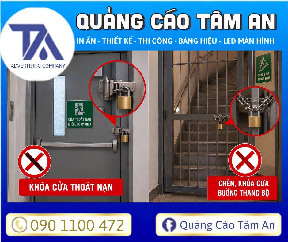 Trường hợp cửa thoát hiểm bị khóa