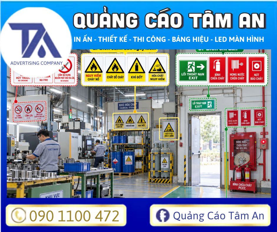 Đảm bảo cơ sở kinh doanh có đầy đủ các biển PCCC