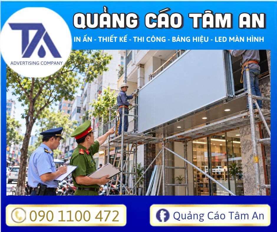 Mức phạt bảng hiệu không có giấy phép