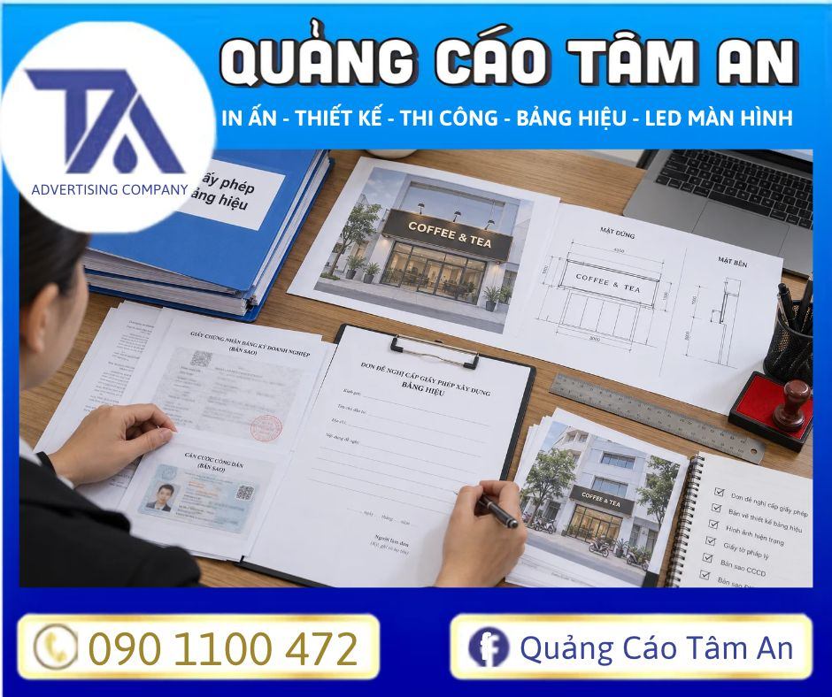 quy trifh thủ tuch xin giấy phép xây dựng bảng hiệu