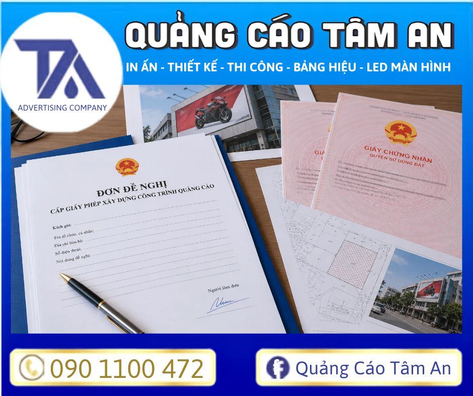 Chuẩn bị hồ sơ xin giấy phép thi công bảng hiệu