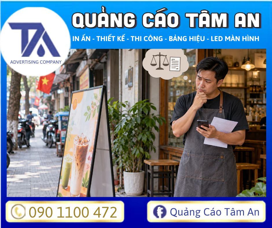 Đặt standee hay đặt biển quảng cáo mới bị phạt
