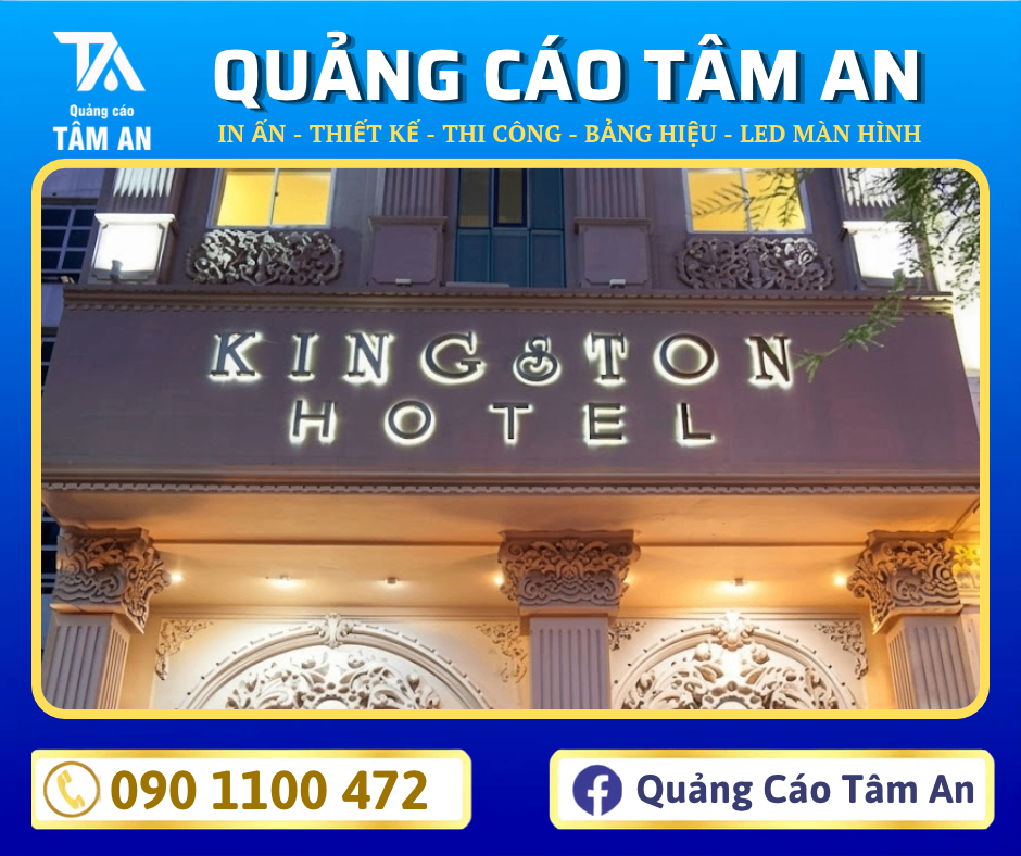 Bảng hiệu khách sạn kết hợp đèn LED