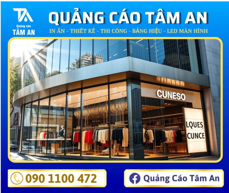 Bảng hiệu shop thời trang Alu