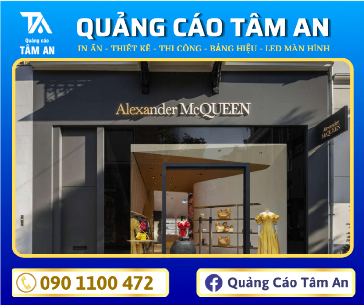 Bảng hiệu shop thời trang cao cấp