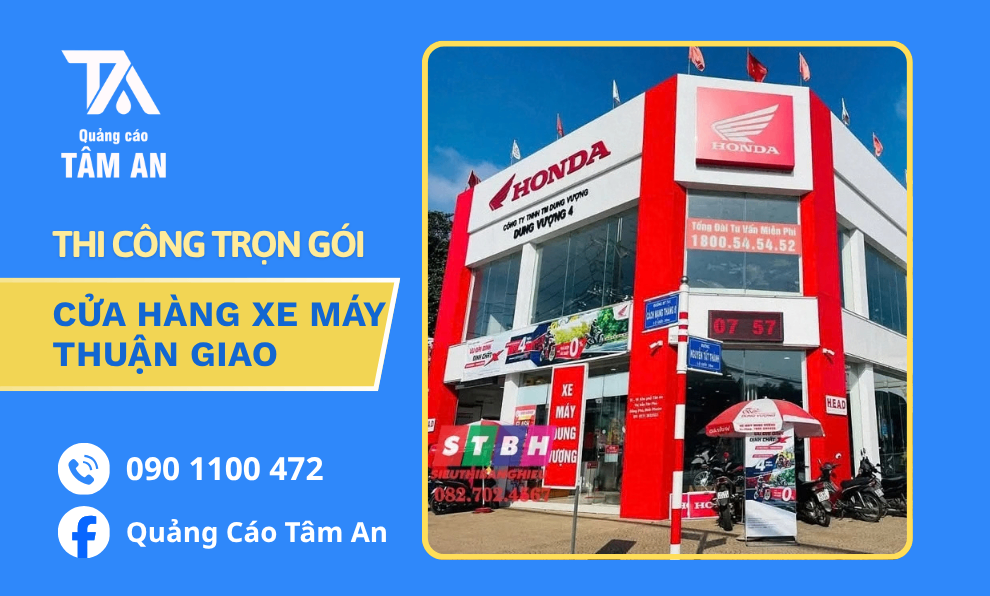 Bảng hiệu xe máy đẹp Thuận Giao