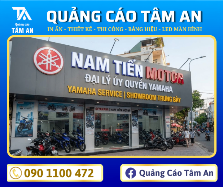 Bảng hiệu showroom Alu kết hợp chữ nổi