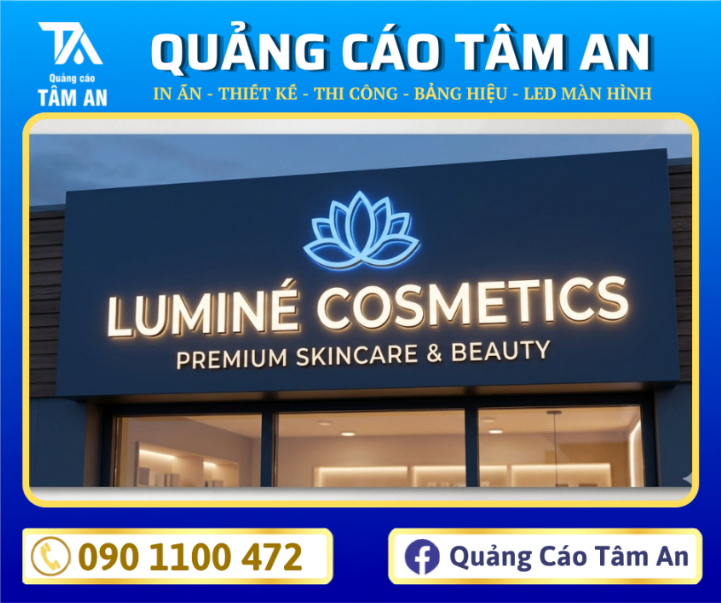 Bảng hiệu showroom Mica phát sáng