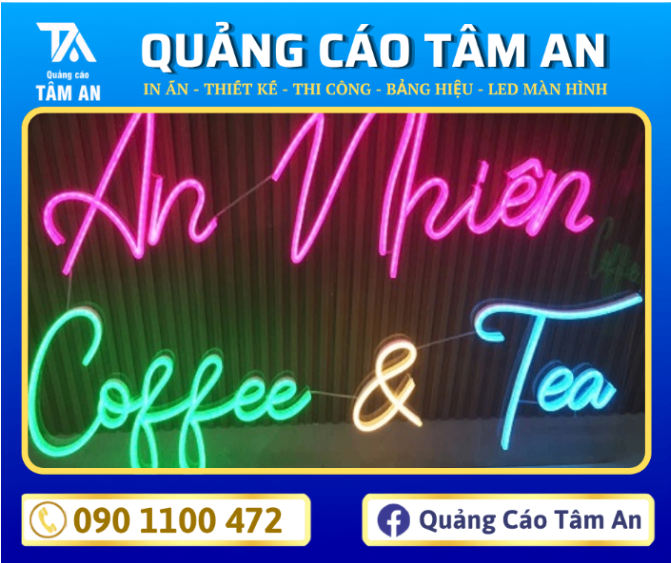 Led neon sign quán cà phê