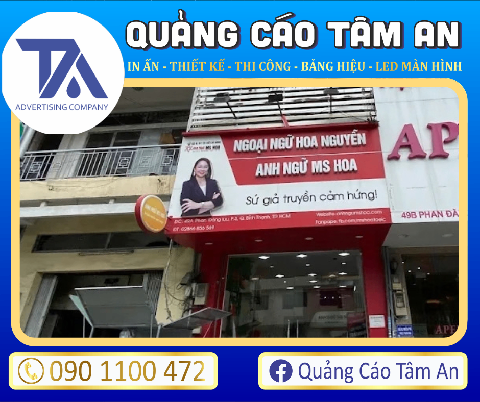 Bảng hiệu trung tâm anh ngữ đẹp mắt