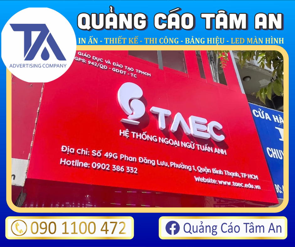 Bảng hiệu anh ngữ hot nhất hiện nay