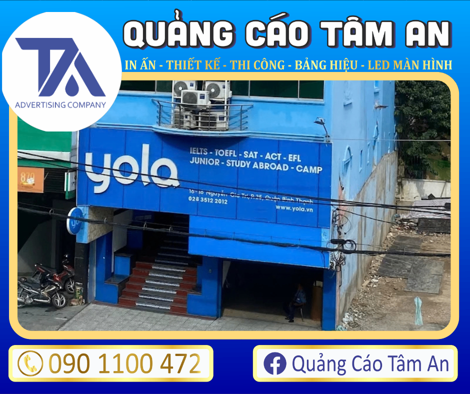 Bảng hiệu bạt Hiflex trung tâm Anh ngữ