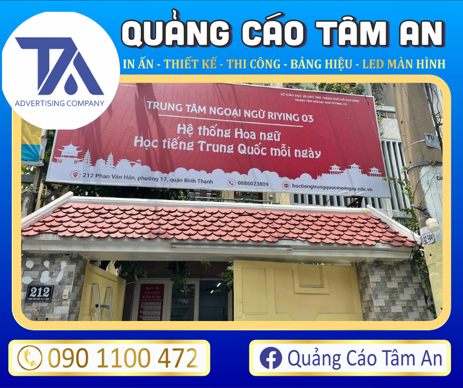 Bảng hiệu trung tâm bạt Hiflex