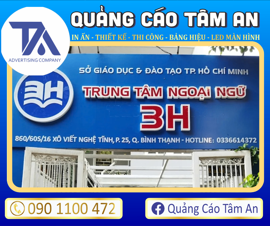 Các mẫu bảng hiệu trung tâm ngoại ngữ đẹp