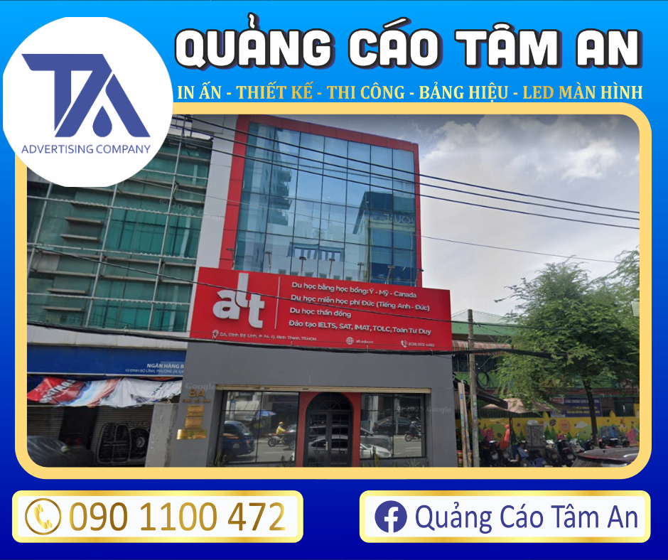 Bảng hiệu nền Alu chữ nổi